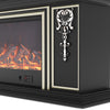 Electric Fireplace With 70in TV Stand Unit Cabinet Fire Logs Heater Flame 10 LED