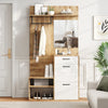 Hall Tree with Mirror, Shoe Bench, Shoe Cabinet Organiser for Entryway, Hallway