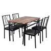 5-Pcs Dining Table Set w/ 4 Upholstered Chairs,Space-Saving Compact Design for 4
