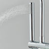Bathroom Chrome Freestanding Bath Tub Filler Mixer Tap Hand Shower Floor Mounted