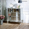 Mirrored Chest of Drawers vintage french crystal silver antique bedroom storage