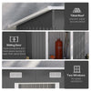 Metal Garden Shed 8 X 4ft Outdoor Yard Storage Tool House WITH FREE BASE & VENT