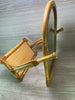 VINTAGE BAMBOO DRESSING TABLE ORIGINAL 1970s SWIVEL MIRROR rattan cane