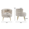 Modern Tub Chairs Teddy Fabric Accent Armchair Barrel Reading Chair Single Sofa