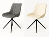 2 x Swivel Dining Chairs Matt PU Leather Padded Seat Dining Room Chair Modern