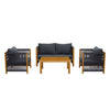 4 Seater Grey Rope Garden Sofa Set - Como FTR089