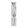 Miami High Gloss Slim Shelving Unit In Filo Marble Effect