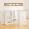 41” Tall Pantry Cabinet Kitchen Storage Cabinet with Doors-White