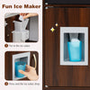 Wooden Play Kitchen Kids Pretend Play Toy w/Microwave Ice Make-Brown