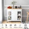 Rolling Kitchen Island Cart Mobile Prep Station Shelves