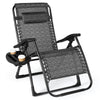 Super Width 63CM 200KG Zero Gravity Chair Folding Lounge Beach Outdoor Square