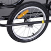 Folding Bicycle Cargo Storage Cart and Luggage Trailer with Hitch Black