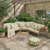 Garden Furniture 5 Seater Corner Sofa Table Set Cushioned Outdoor Patio Natural