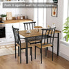 5PCS Dining Table Set Kitchen Table and Chair for 4 w/ Storage Rack Dining Room