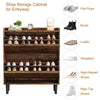 Shoe Storage Cabinet with 3/2 Flip Drawers for Hallway w/ Adjustable Shelves