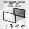 12 x Stackable Foldable Boxes Trainers Organiser Clear Plastic Shoe Storage Box