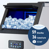 72kg/24H Commercial Ice Maker 255W Ice Cube Machine for Restaurant Bar Cafe Club