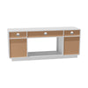 Living Room TV Stand with Electric Fireplace Fire LED Flame Heating Cabinet Unit