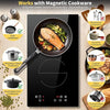 Induction Hob 2 Ring, 30CM Electric Hob 3500W, Two Zone Built-in Induction Cookt