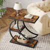 Farmhouse Small End Table, Narrow Wooden Side Table Accent Table for Living Room
