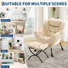 Comfy Lazy Chair with Footstool Relax Lounge Chair Accent Armchair Sofa Chair