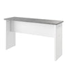 3 PCS Grey Dining Table Set Dining Table & 2 Benches Kitchen for Small Space