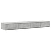 Storage Bed Frame Concrete Grey 150 cm Engineered Wood