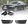 1 Pair Black Front Bumper Fog Light Cover Grilles For A6 C7 S-Line 2018