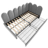 Velvet Daybed With 2 Drawers, 3ft Single Sofa Bed For Partment, Grey, 90x190cm