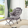 Comfy Lazy Chair with Footstool Relax Lounge Chair Accent Armchair Sofa Chair