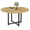 Round Dining Table for 4,120cm Industrial Kitchen Dinner Table with Metal Frame