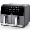 10-in-1 Dual Air Fryer Double Basket Touch Screen Oil Free Digital Oven Cooker