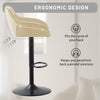 Set of 2/4 Bar Stools Velvet w/Armrest 8cm Thick Seat Swivel Bar Chair Breakfast