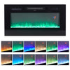 70inch TV Stand Cabinet with 36" Electric Fireplace & 12 LED Lights Furniture UK