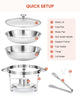 WILPREP 5QT/4.5L Chafing Dish Buffet 2 pack Stainless Steel Food Warmers Party