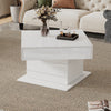 Coffee Table with 360° Rotating, Lift Top, Hidden Storage Compartment & 1 Drawer