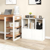 3-Tier Bookshelf Modern Book Shelf with Cabinet