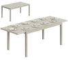 Extending Garden Table, Aluminium Outdoor Dining Table for 8-10, Light Grey