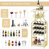 Metal Rack Cabinet Floor Bottle Storage Holder Stand Display Shelf