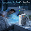 4-in-1 Portable Desktop AC - 1250ML Water Tank, 3 Speeds & 7 Colors Night Light