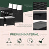 10 Seater Rattan Cube Garden Furniture with Cushions, Rattan Dining Set, Black