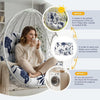 Egg Swing Chair Cushion Waterproof 120x84x18cm Outdoor Patio Hanging Basket C...