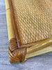 VINTAGE BAMBOO DRESSING TABLE ORIGINAL 1970s SWIVEL MIRROR rattan cane