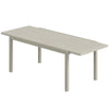 Extending Garden Table, Aluminium Outdoor Dining Table for 8-10, Light Grey