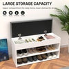 Shoe Bench Shoe Storage Rack Cabinet Organiser with Cushion Padded Seat Gckeysor