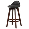 Set of 2 360° Swivel Padded Seat Bar Stools PVC Leather Counter Height Chair