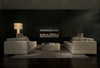 2025 Panoramic 3 Sided Electric LED Media Wall Fire - Grey Mantel Style 42 50 60