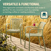 3pc Garden Furniture Portable Bistro Set Table 2 Chairs Weatherproof UV PP Green
