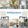 2-Piece Dining Chairs w/ Linen or Velvet Padded Seats, Wood Legs+High Back