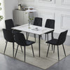 4/6X Dining Chairs Set Velvet Padded Seat Metal Legs Home Kitchen Office